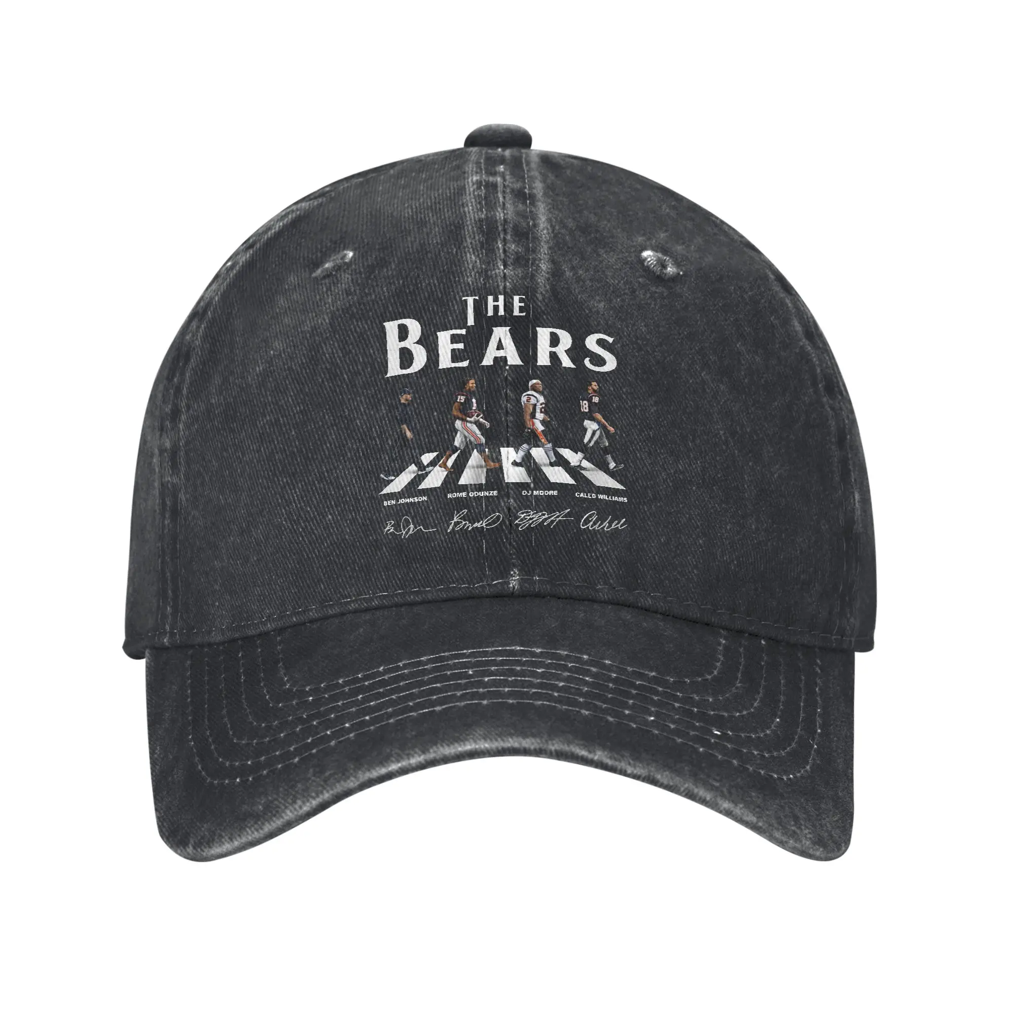 The Bears Abbey Road Signatures Football Ben Johnson Caleb Williams, Baseball Cap Da-coach Snapback Hat Unstructured Hats Cap