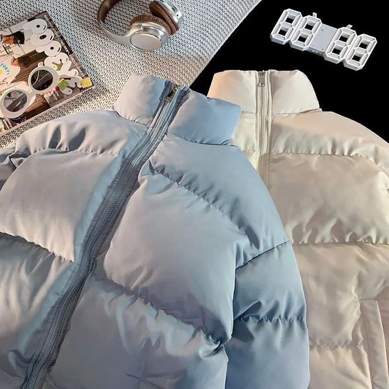 Winter Down Warm Heat Padded Men's Winter Thickened Padded Jacket Ins Ruffian Handsome Bread Loose Large Size Padded Clothes
