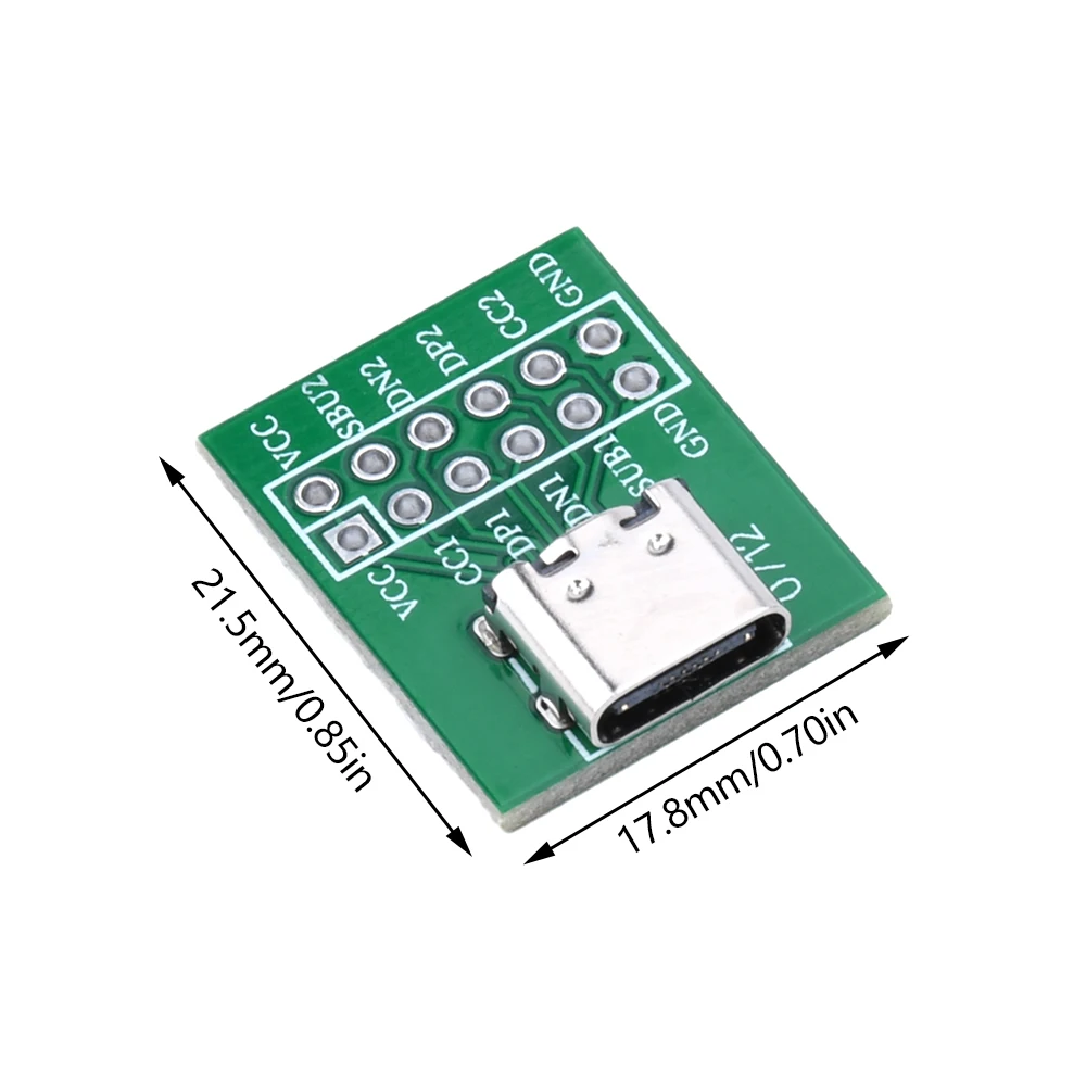 Carte de conversion TYPE-C USB 2.54MM CC1 CC2 5.1K connexion de la résistance extracemballages Adaptateur USB broche DIP 600 carte adaptateur de base