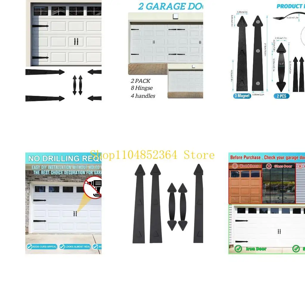 652F باب المرآب الديكور المغناطيسي مجموعة 6pcs فو فو تقليم ترقيات سريعة #1