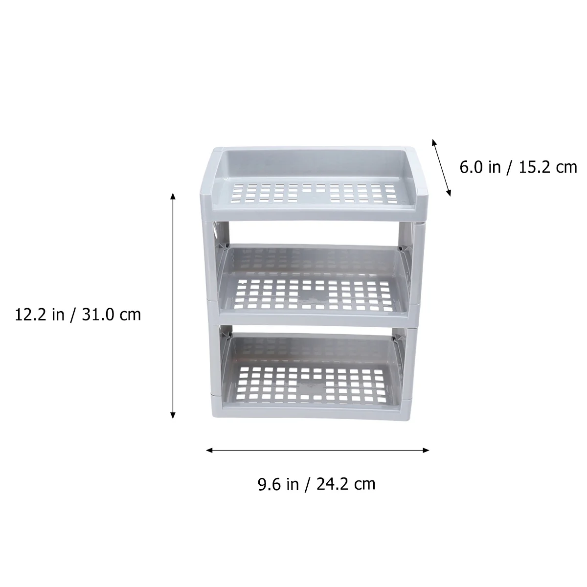 グレーの多層オーガナイザー、PP素材のデスクトップ収納ケース、メイクブラシ、アイライナー、マスカラ、ネイルポリッシュの整理に、デスクを整頓します