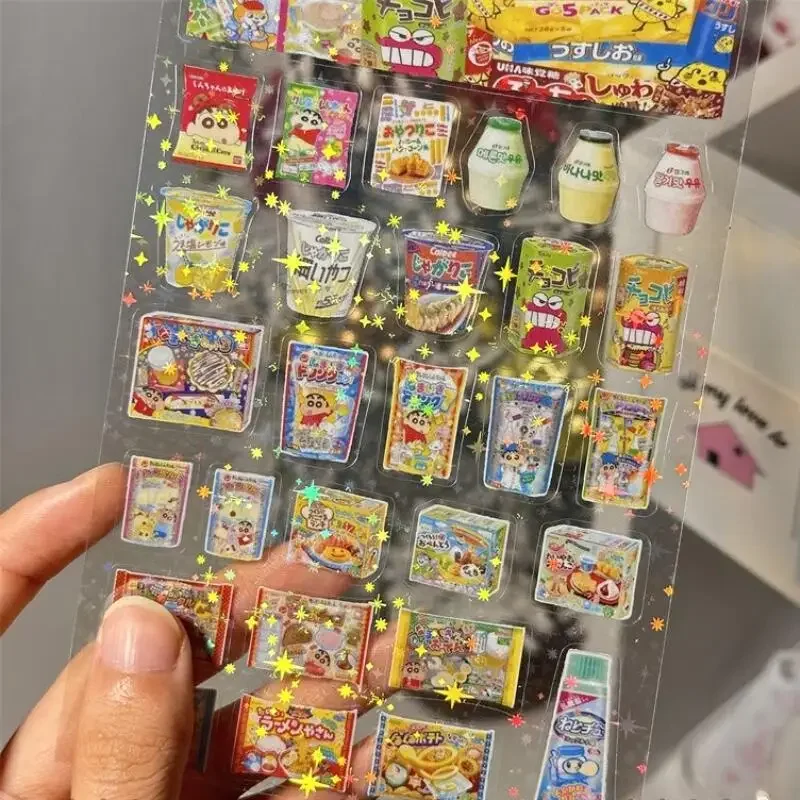 Naklejki Laserowo Wycinane Crayon Shin-chan, Kreskówka Anime, Naklejki Dekoracyjne do Albumu, Kreatywne Naklejki DIY, Nagroda Kreatywna, Zabawka