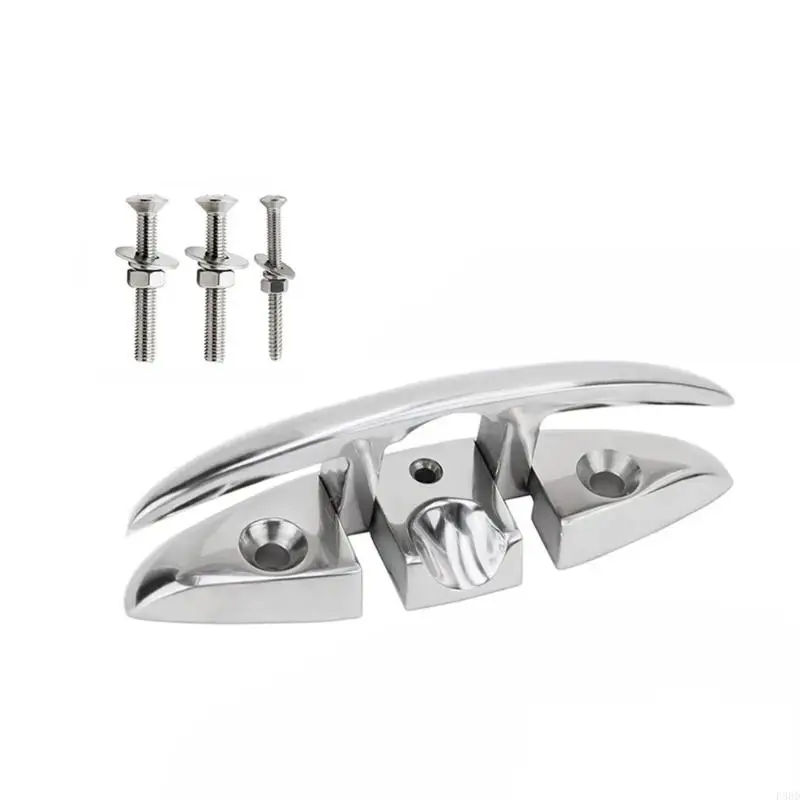 

Pack of 1 High Polished Stainless Steel bending Cleat 5/6 Inch Foldable Feature Screws Provided consistent Use