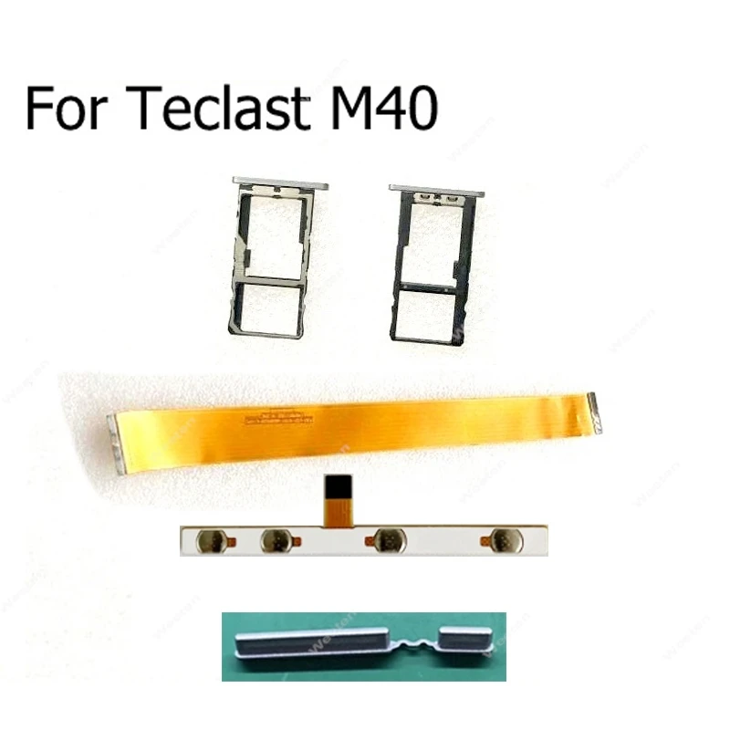 Tacka na kartę SIM do Teclast M40 M40 Air Plus, przycisk włączania/wyłączania, przycisk regulacji głośności, taśma flex do ekranu LCD Teclast M40.