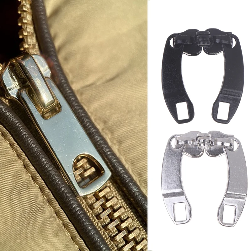 5Pairs 8# Zipper Head With Lock Hole For DIY Clothes Suitcase Backpack Zip Puller Repair Kit DIY Sewing Material