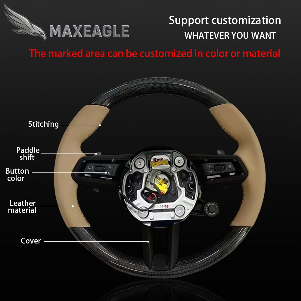 

Руль MAXEAGLE для руля Porsche — совместим с 718/Cayenne/911(997)/Panamera/Boxster/Cayman(987/981)