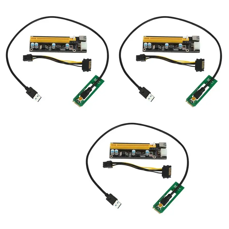 Classic-3X NGFF M.2 M Key To USB 3.0 PCI-E Riser Card M2 To USB3.0 PCIE 16X 1X Extender With Power For Litecoin Bitcoin Miner