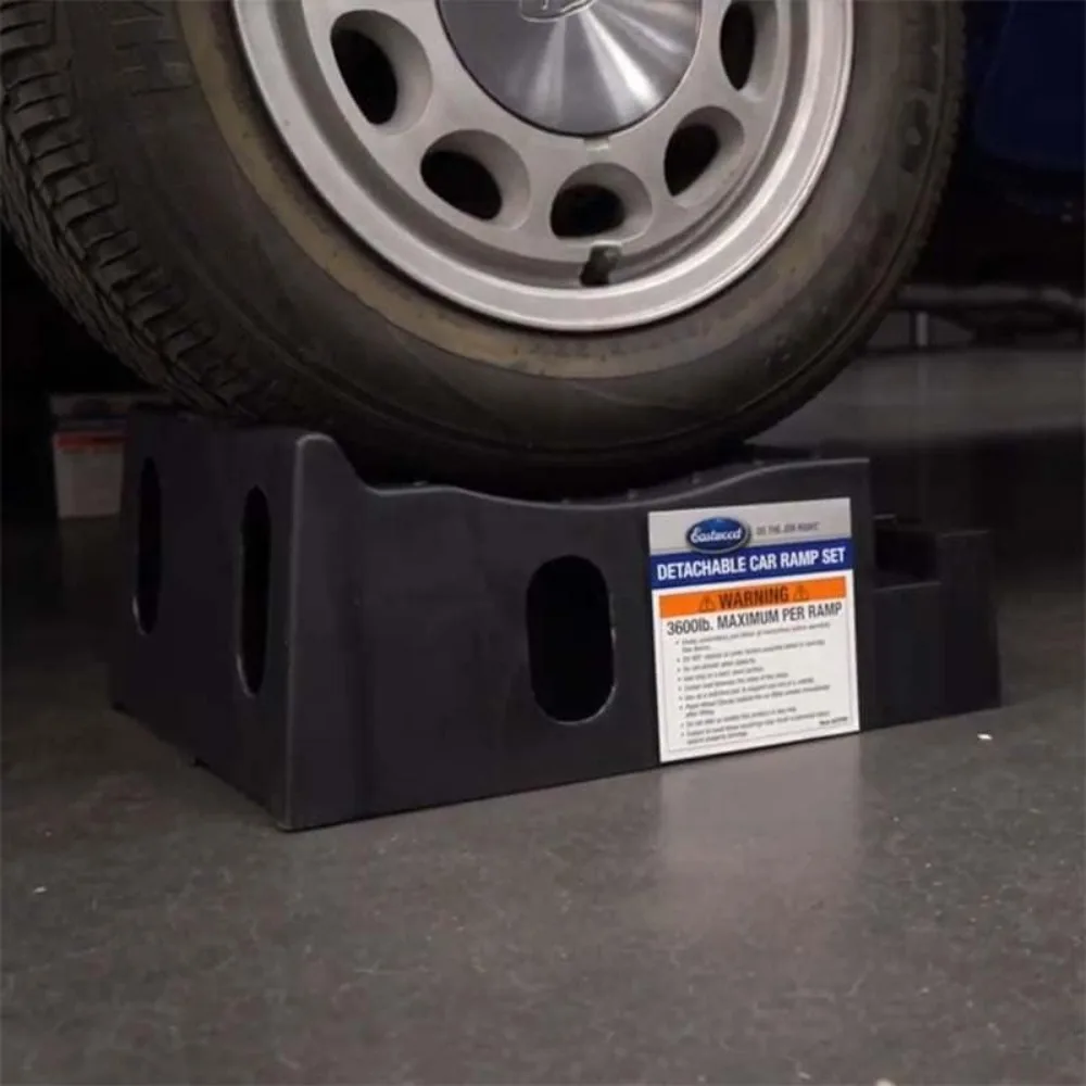 Detachable Removable Poly Black Car Ramp Set with 3.6 Tons Load Rating