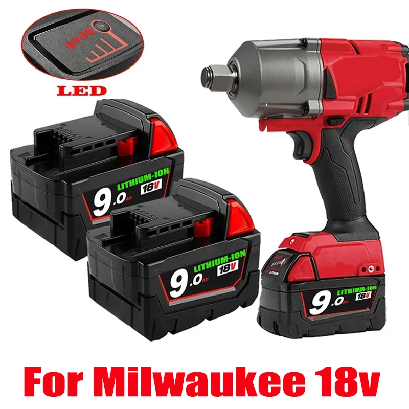 

Оригинальный сменный литий-ионный аккумулятор 18 в 1815 Ач для Milwaukee M18, аккумуляторы для электроинструментов 48-11-1850 48-11-1860 48-11-Z50