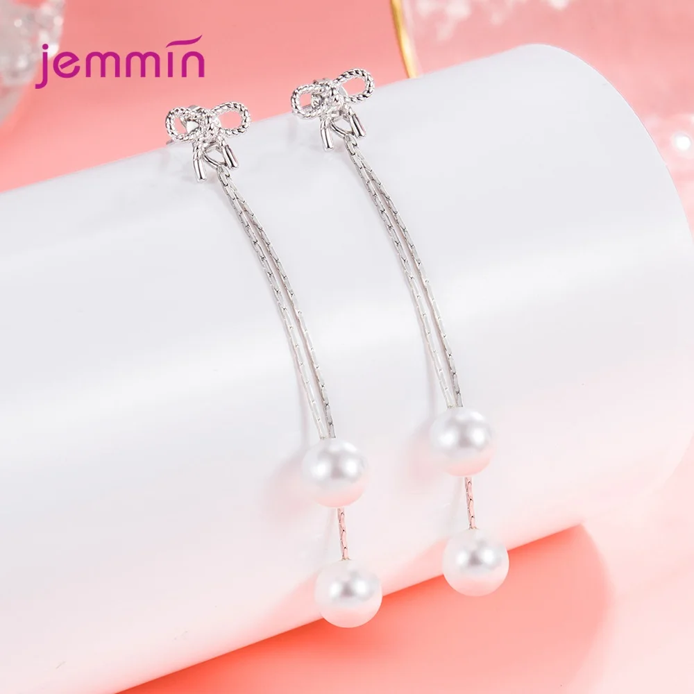 Trendy Imitated Pearl Stud Earrings For Women Girls Wedding Engagement Valentines Day Gift Luxury Jewelry Wholesale