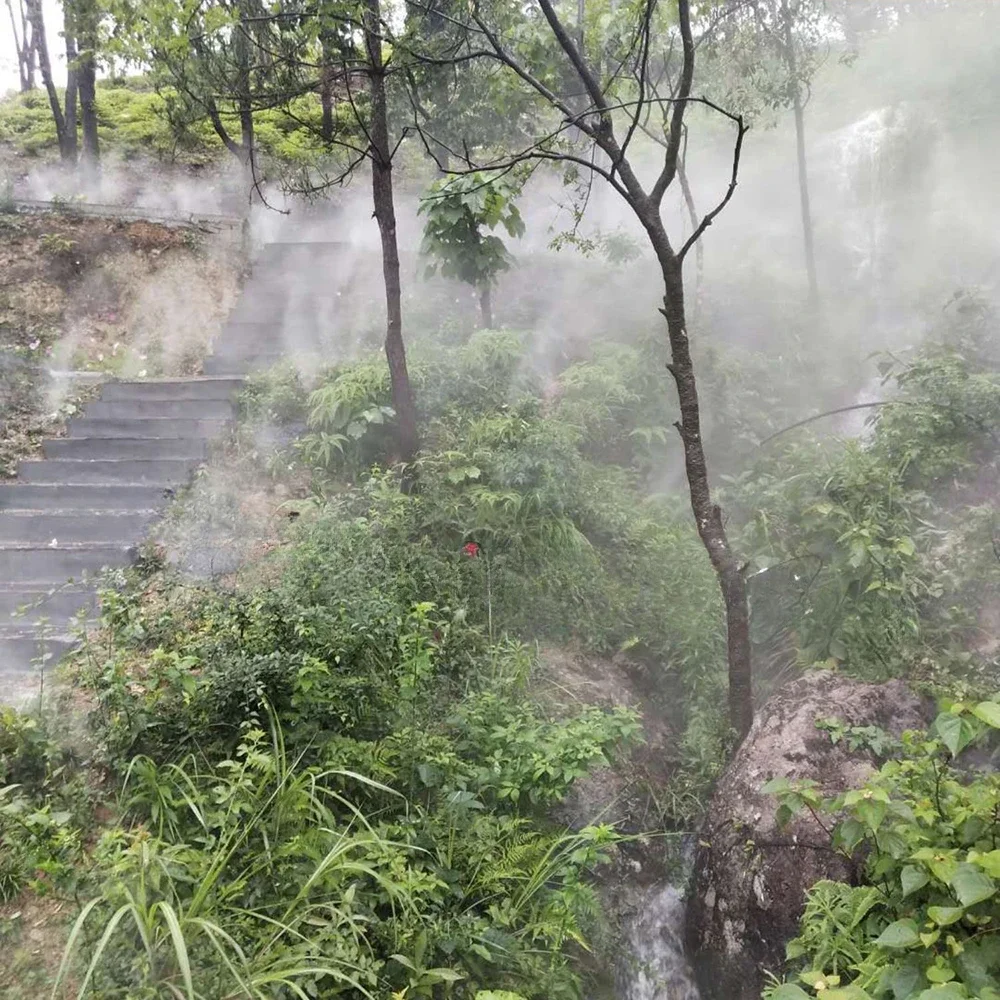 High Pressure Spray Artificial Fog Host Landscape Atomization Cooling Dust Removal Enclosure Spray Fog System Equipment