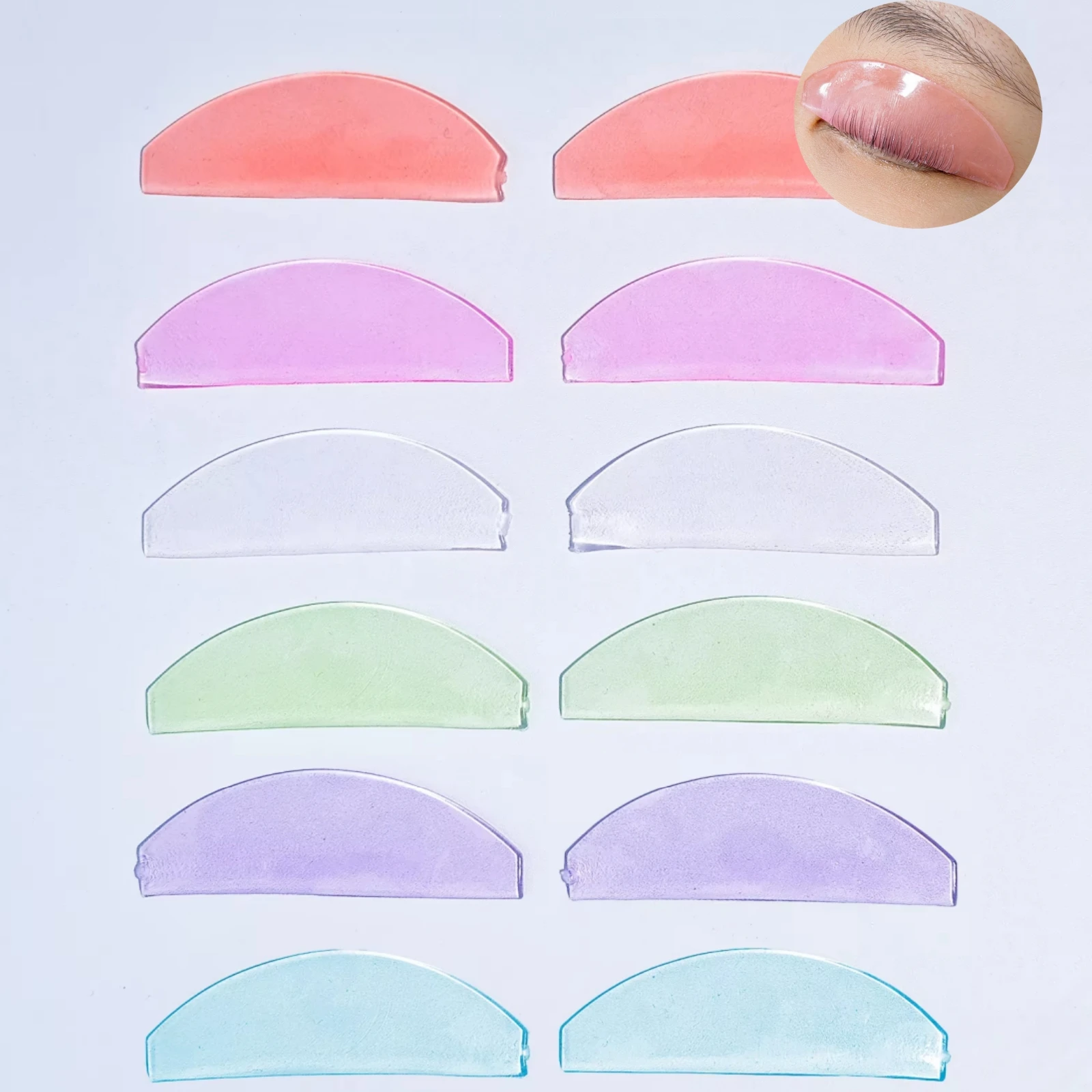 Libeauty Korean Lash Lift Shields 2Pc Self-Adhesive Silicone Rods Reusable Lash Lifting Pads For Eyelash Curling Perm Lamination
