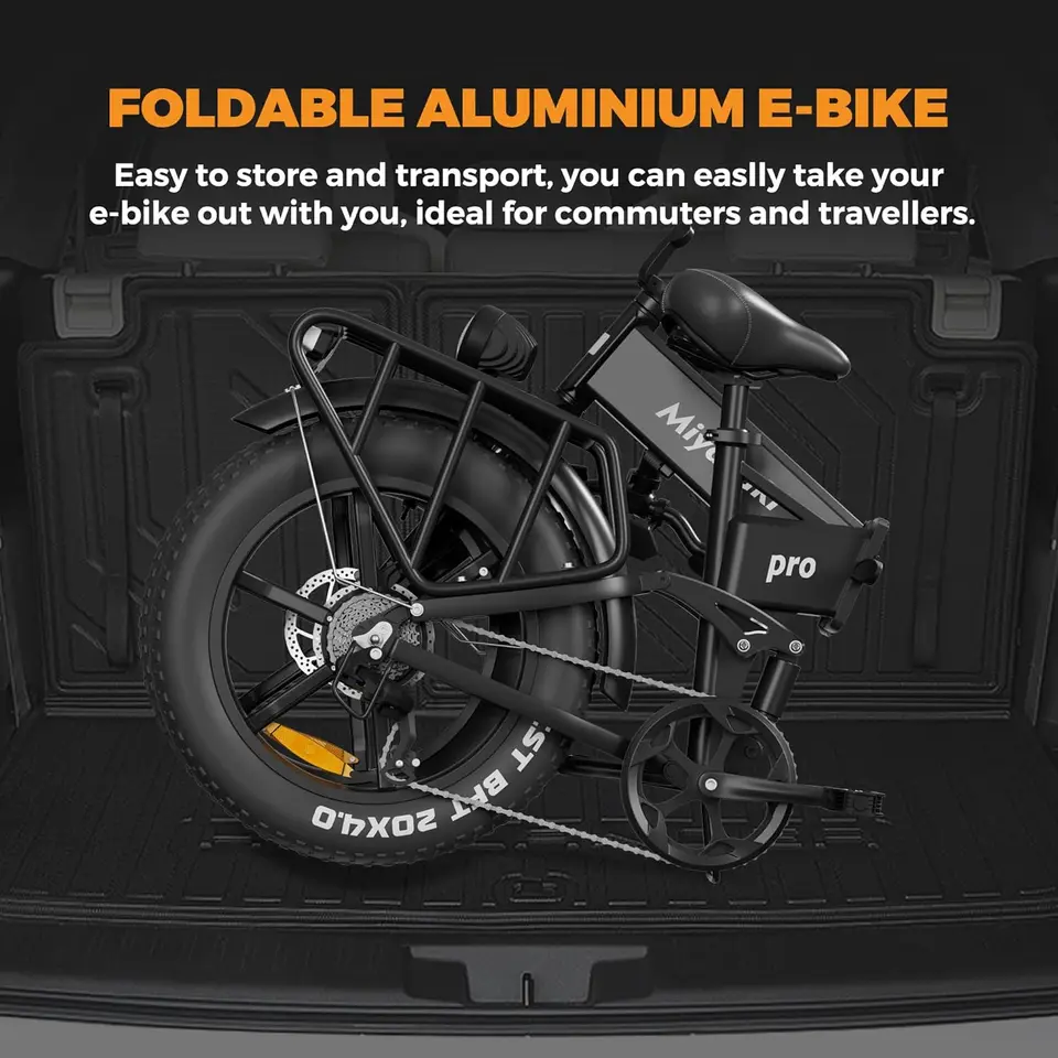 Folding Electric Bike for Adults, Space Aluminum Frame,1000/1500w Brushless Motor Foldable Ebike, 48v16/17.5ah Removabl image 8