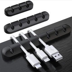 Cable Organizer Silicone Cable Clips Cable Management Cable Winder Desktop Tidy Manager Mobile phone data cable organizer