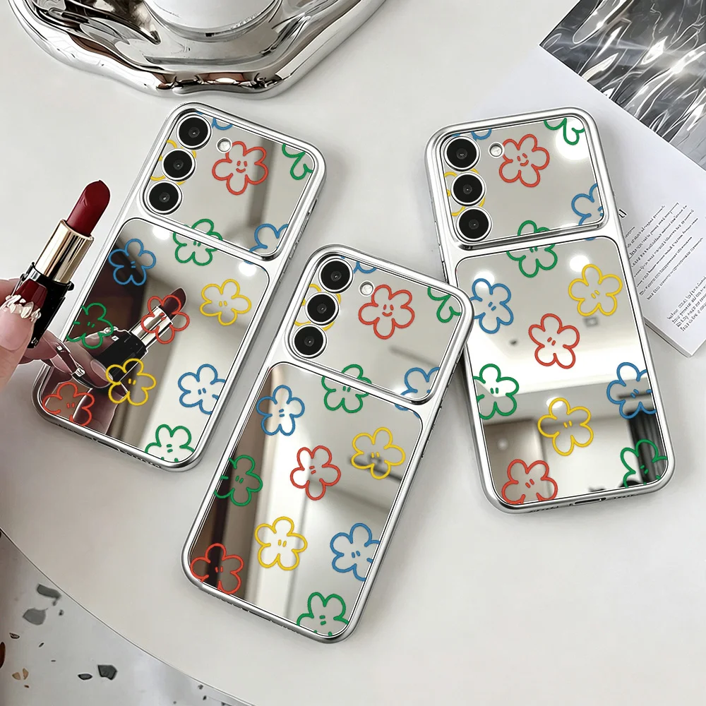 Make Up Mirror Flower Phone Case For Samsung S26 Ultra S25 FE A57 5G A56 A55 A16 A54 A17 A53 A37 A36 A35 S24 S23 A07 A06 Cover - view 6