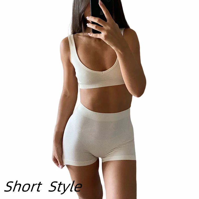 Seamless Shorts For Women Sports Safety Short Pants High Waist Panties Shorts Ribbed Hips Lift Underwear Female Underpants image 2