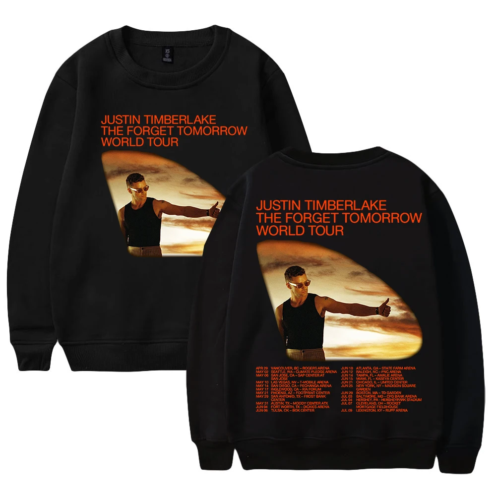 

Justin Timberlake The Forget Tomorrow World Tour 2024 Merch Crewneck Long Sleeve Streetwear Women Men Sweatshirt Fashion Clothes