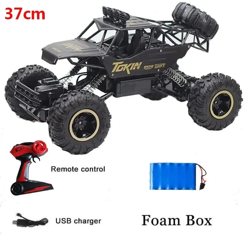 מכונית מירוץ 4x4 RC במהירות גבוהה בגודל 1:12, 37 ס"מ, רכב שטח, מנוע כפול, מכונית חשמלית עם שלט רחוק, מתנות לחג המולד