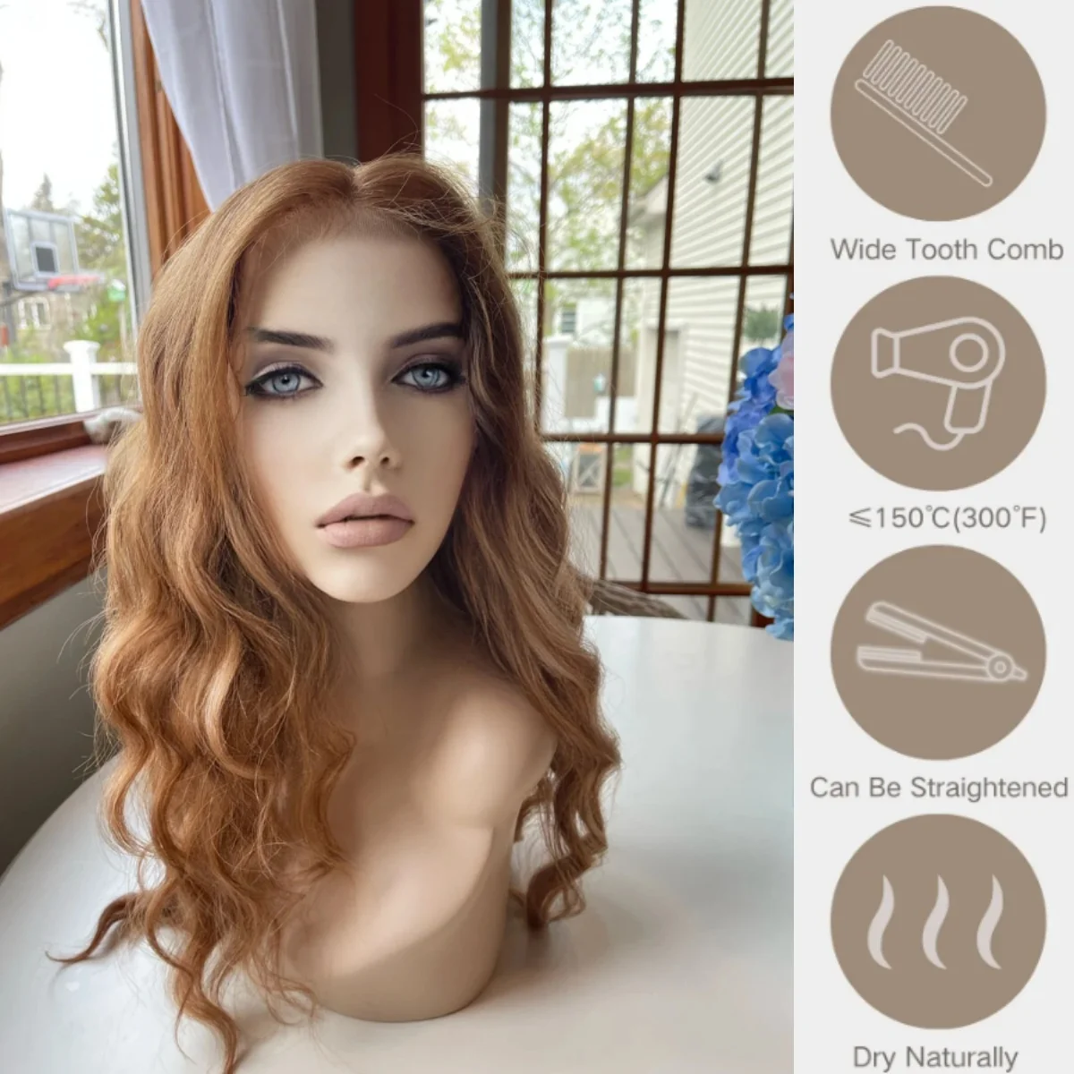 تسليط الضوء على العسل شقراء الاصطناعية الدانتيل شعر مستعار أمامي للنساء موجة عميقة شعر مستعار رخيصة الشحن السريع عالية الكثافة الباروكات تأثيري استخدام #1