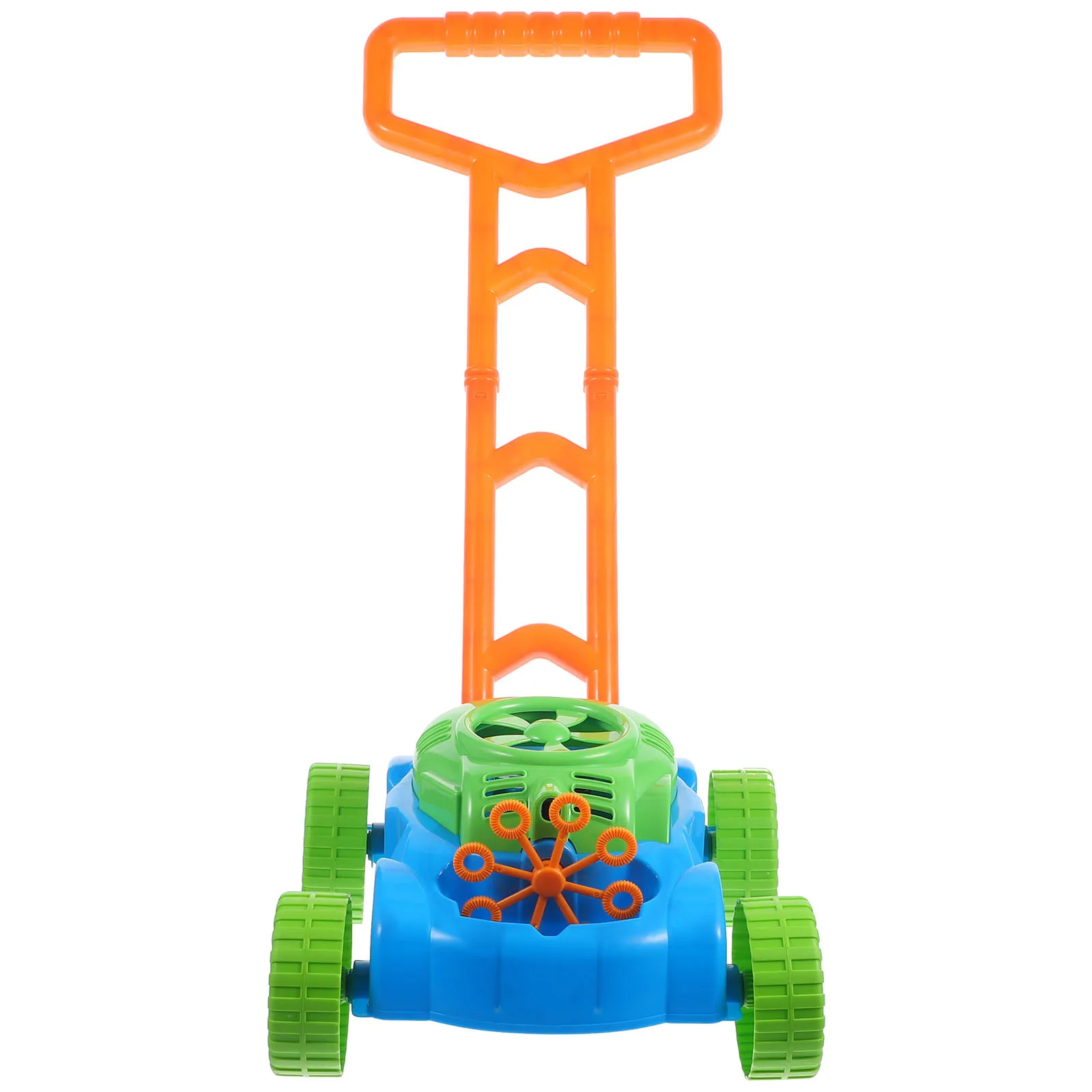 1 قطعة جزازة الفقاعات للأطفال التلقائي آلة نفخ الفقاعات في الهواء الطلق دفع العشب لعبة طفل المشي اللعب النشاط الملونة