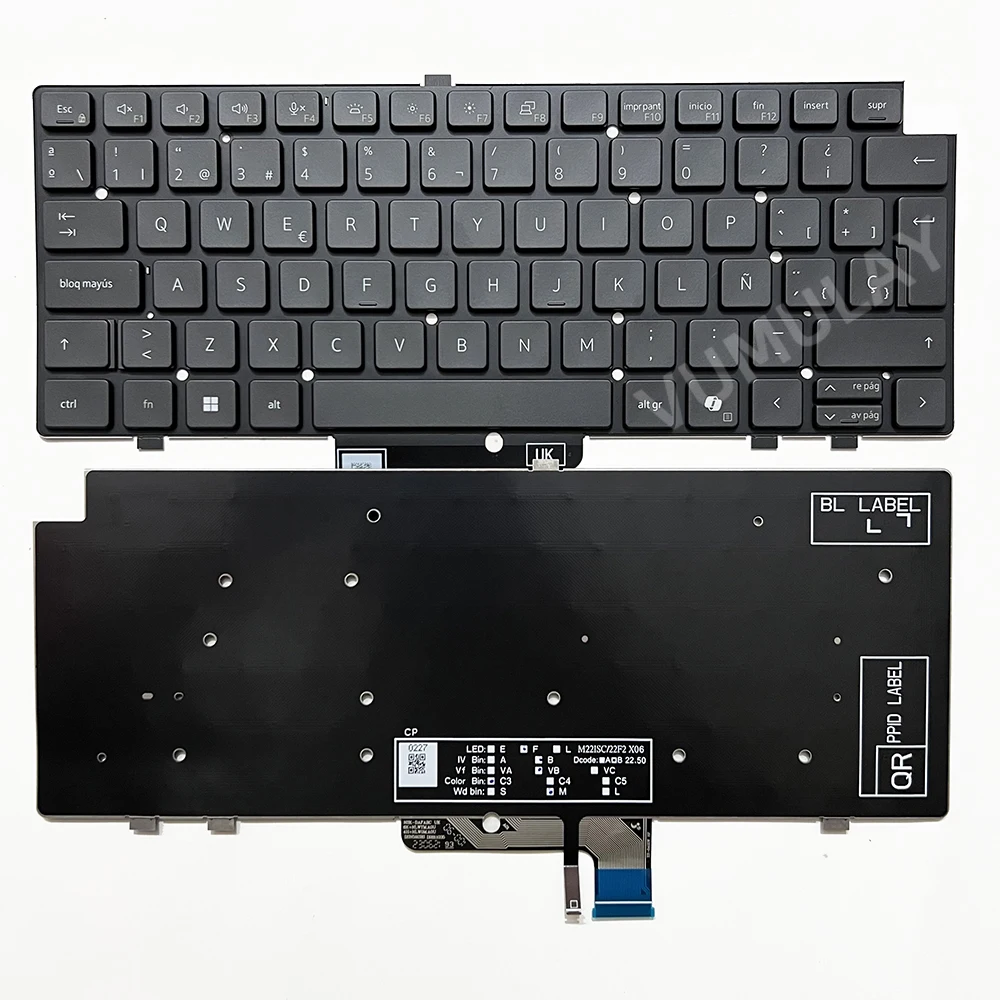 Imagem -03 - Teclado Retroiluminado Espanhol ou Latino Dell Latitude 7440 2023 P174g P174g001 7450 P174g002 7640 0jp3w9 0h3dht H3dht Sn2b20 Jp3w9 Sn2b01b20 Sg-b27902ba