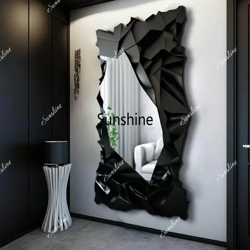 Creative art wall-mounted decorative mirror corridor wall-mounted full-length mirrorTJ