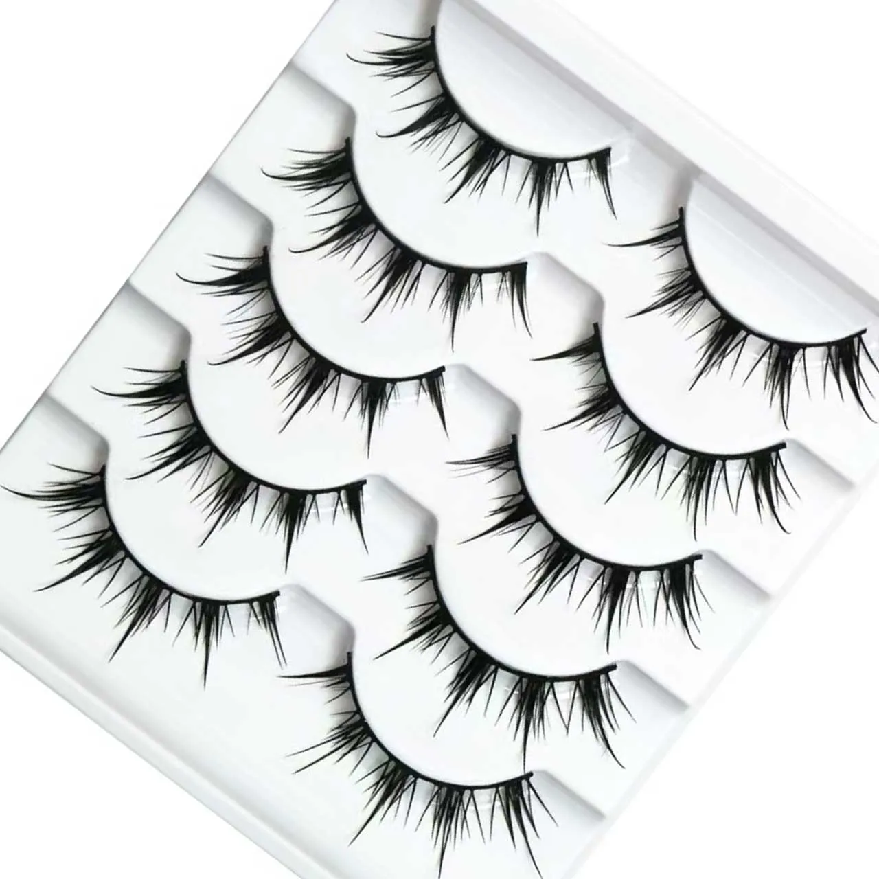 5ペアの悪魔まつげナチュラルメイクアップデイリーメイクアップCOSまつげ`