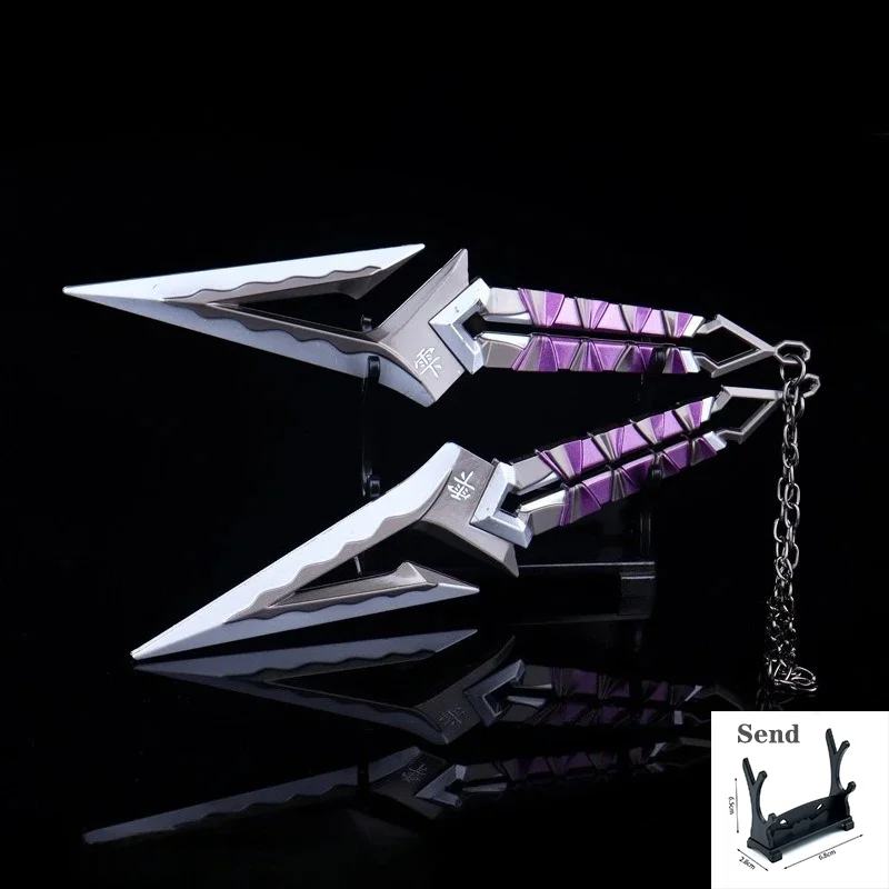 16 cm/6,29 zoll Valorant Nahkampf Messer Kuronami Keine Yaiba Paarung Metall Spielzeug Schwert Figur Waffe Modell Alle Metall handwerk Tisch Ornament