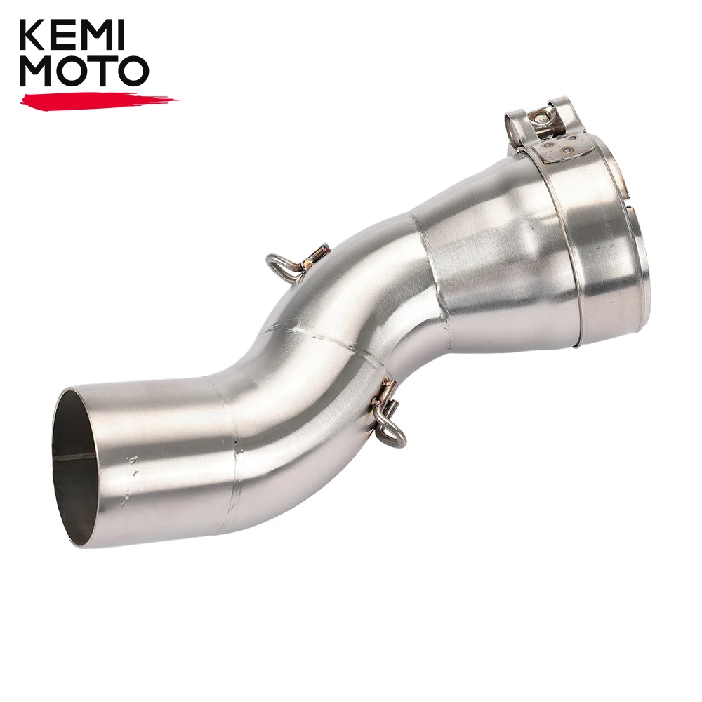 For BMW ADV R1200GS Motorcycle Exhaust Mid Pipe Slip-on Motorcross Modified Muffler Stainless Steel Bicycle Racing Connect Link