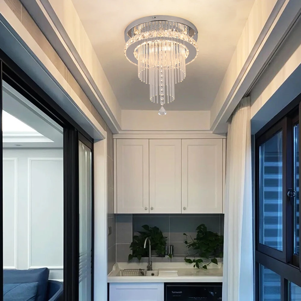 VETRULUS الحديثة قطرة المطر كريستال الثريا الفاخرة ضوء السقف Led الطعام غرفة المعيشة غرفة نوم بريق تركيبات ديكور المنزل