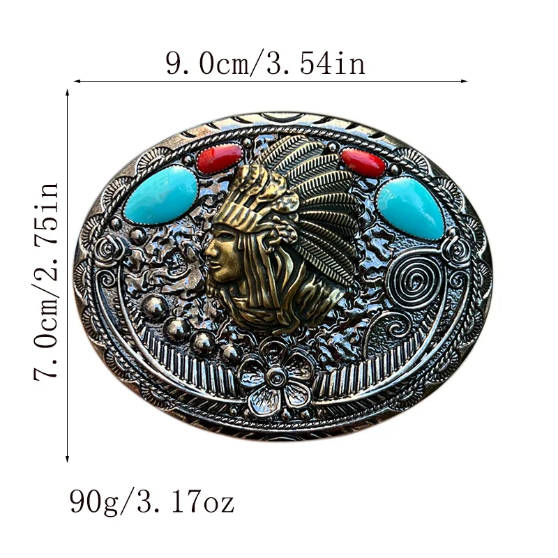 Ethnic wind belt buckle west