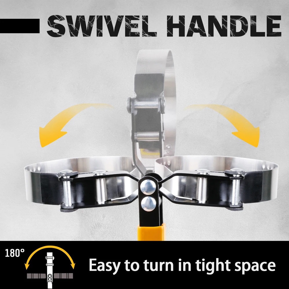 ELEAD Set di chiavi per filtro olio da 9 pezzi, robusta fascia in acciaio inossidabile, dimensioni versatili, pinze universali regolabili ed efficaci