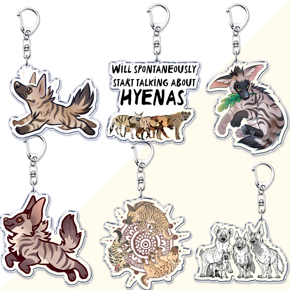Cute Aardwolf Keychains for Accessories Bag Will Spontaneously Start Talking about Hyenas Keyrings Jewelry Fans Gifts