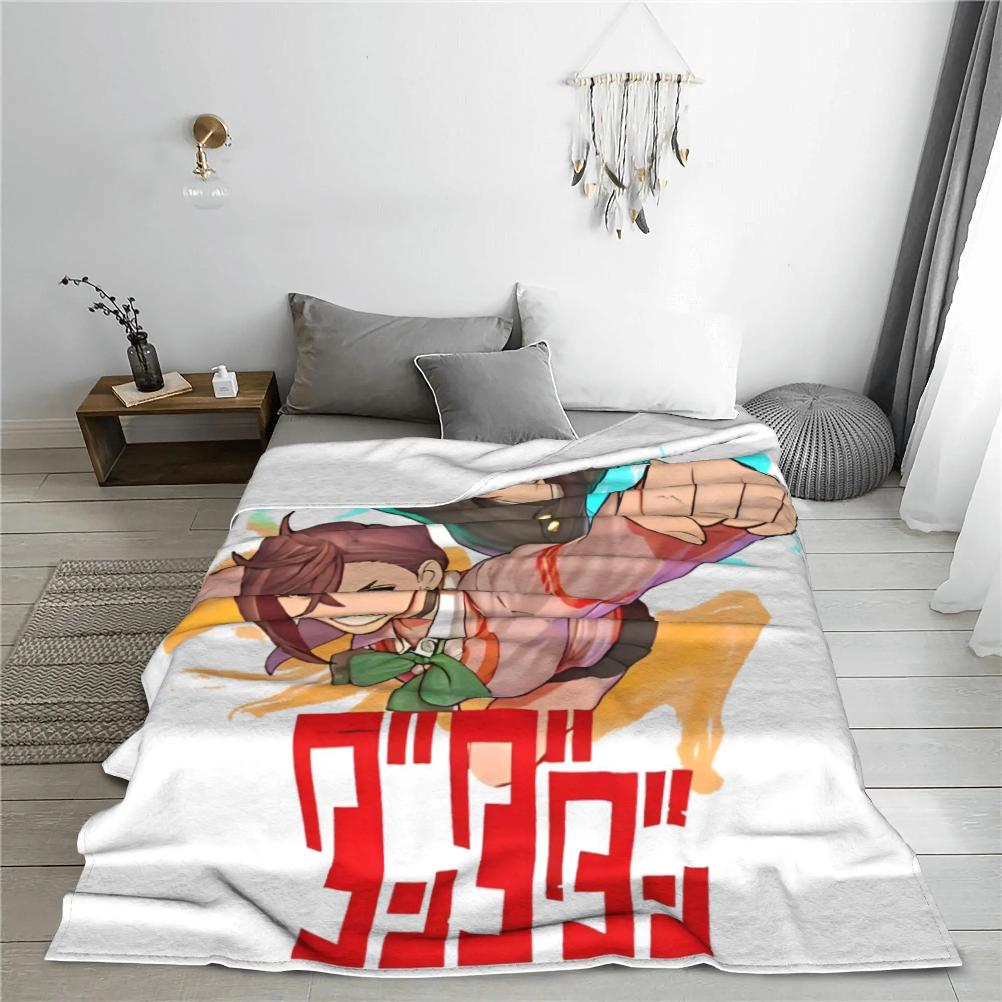 Dandadan Okarun and Ayase Momo Fleece Blankets Manga Japan Funny Throw Blanket for Home 200x150cm Plush Thin Quilt Soft