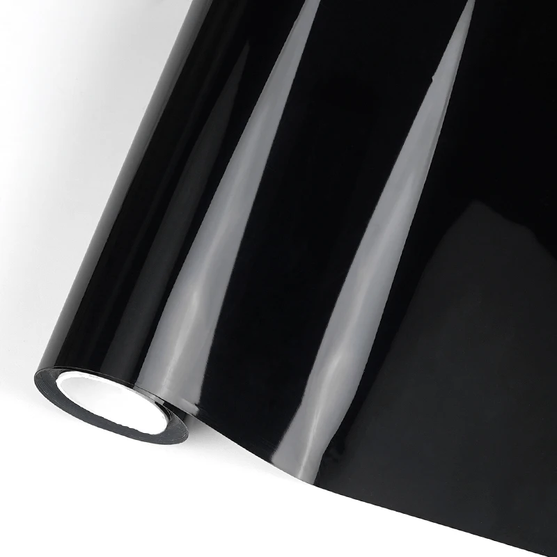 Superglänzende Schwarze PPF-Autofolierung Selbstklebende Vinylfolie mit Luftkanälen – Detail 9