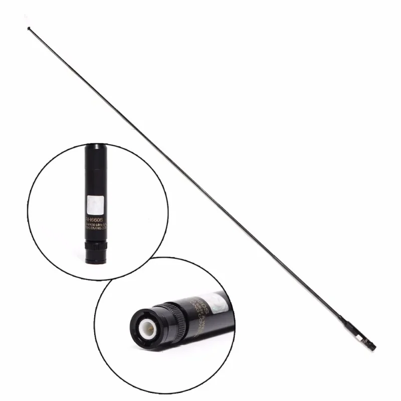 2pcs NEW RH-660S Dual band High gain BNC Telescopic Antenna for Radio Walkie Talkie Kenwood TK100 ICOM IC-V8 IC-V80 IC-V82