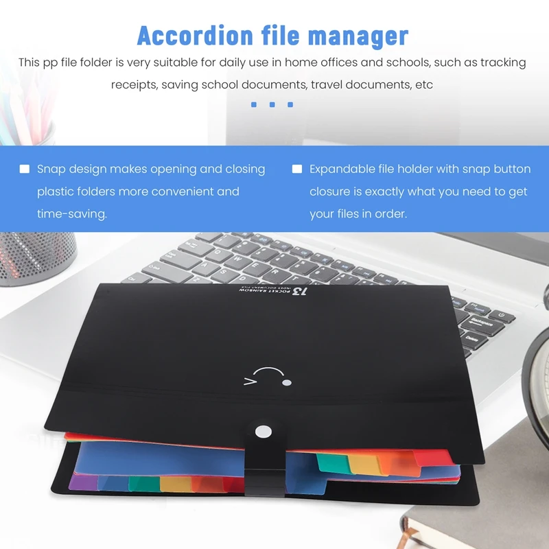 Dossiers de fichiers extensibles TTKK, accordéon en plastique, format lettre, évaluationA4, Hot