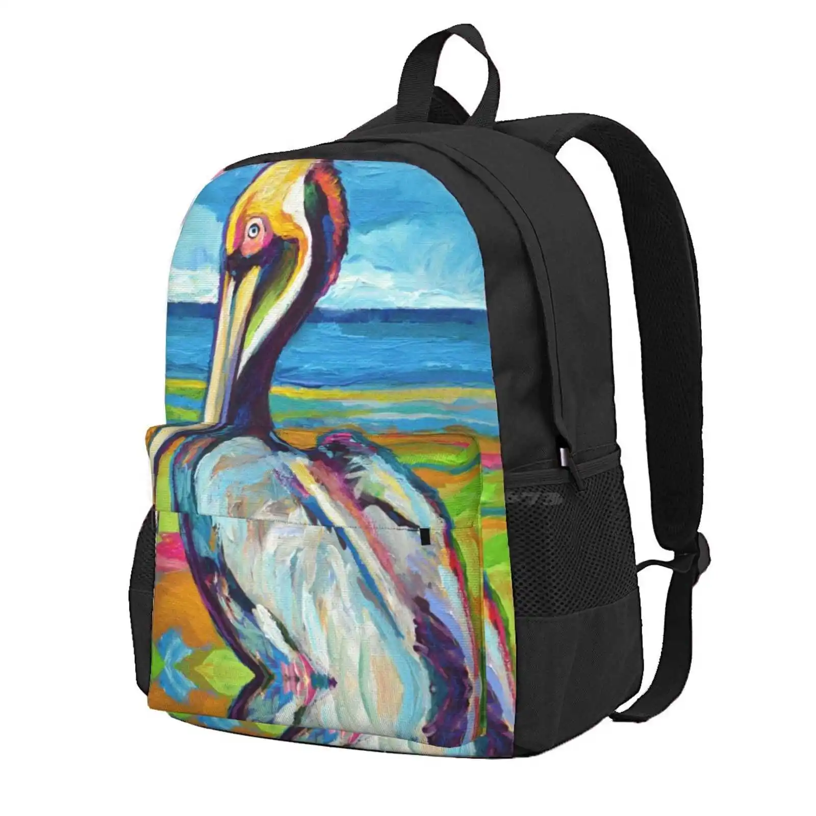 Colorful St Pete Pelican Hot Sale Schoolbag Backpack Fashion Bags Pelicans Pelican Town Florida Nature Sea Florida Bird