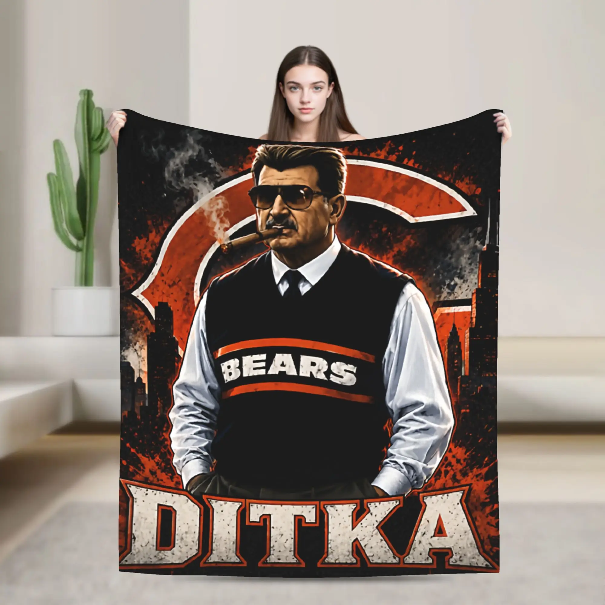 RIP Mike Ditka  Blanket Multi-size Soft and Lightweight  Throw Blankets for Couch Sofa and Bed
