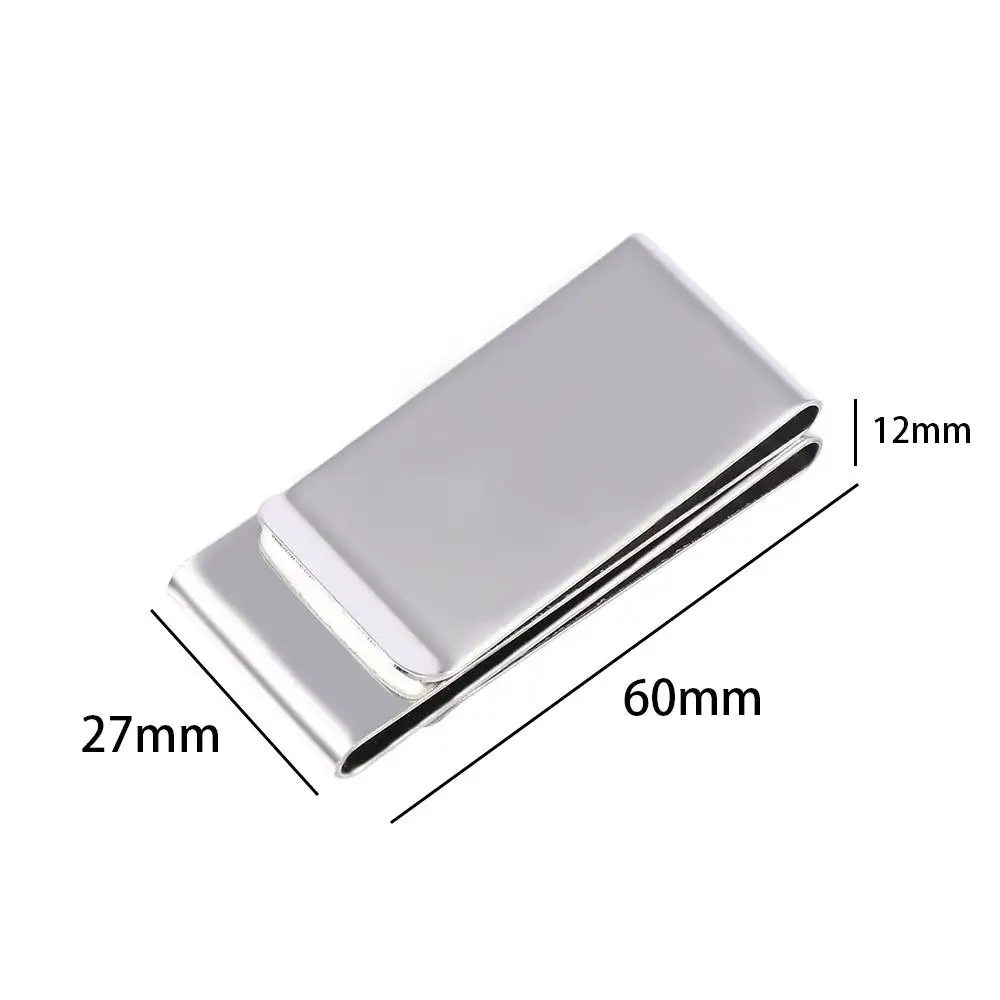 Wallet Stainless Steel Pocket Dollar Card Pocket Clip Bill Metal Holder Credit Cards Money Clips
