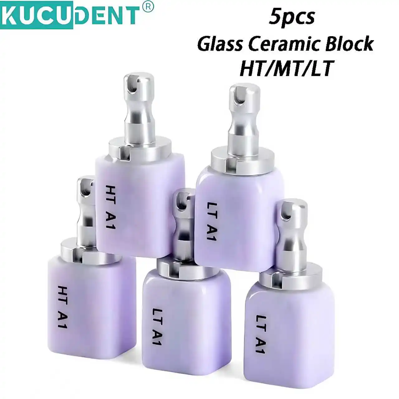 

5PCS/Box Lithium Disilicate C14 Dental Glass Ceramic Blocks HT/LT/MT - CAD/CAM Dentist Lab Materials for Veneer Restoration