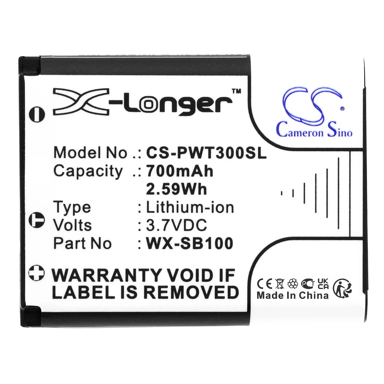 GreenBattery CameronSino 700mAh 3.7V 2.59Wh Wireless Headset Li-ion Battery for Panasonic WX-SB100,WX-CH455,WX-ST100,WX-CH457