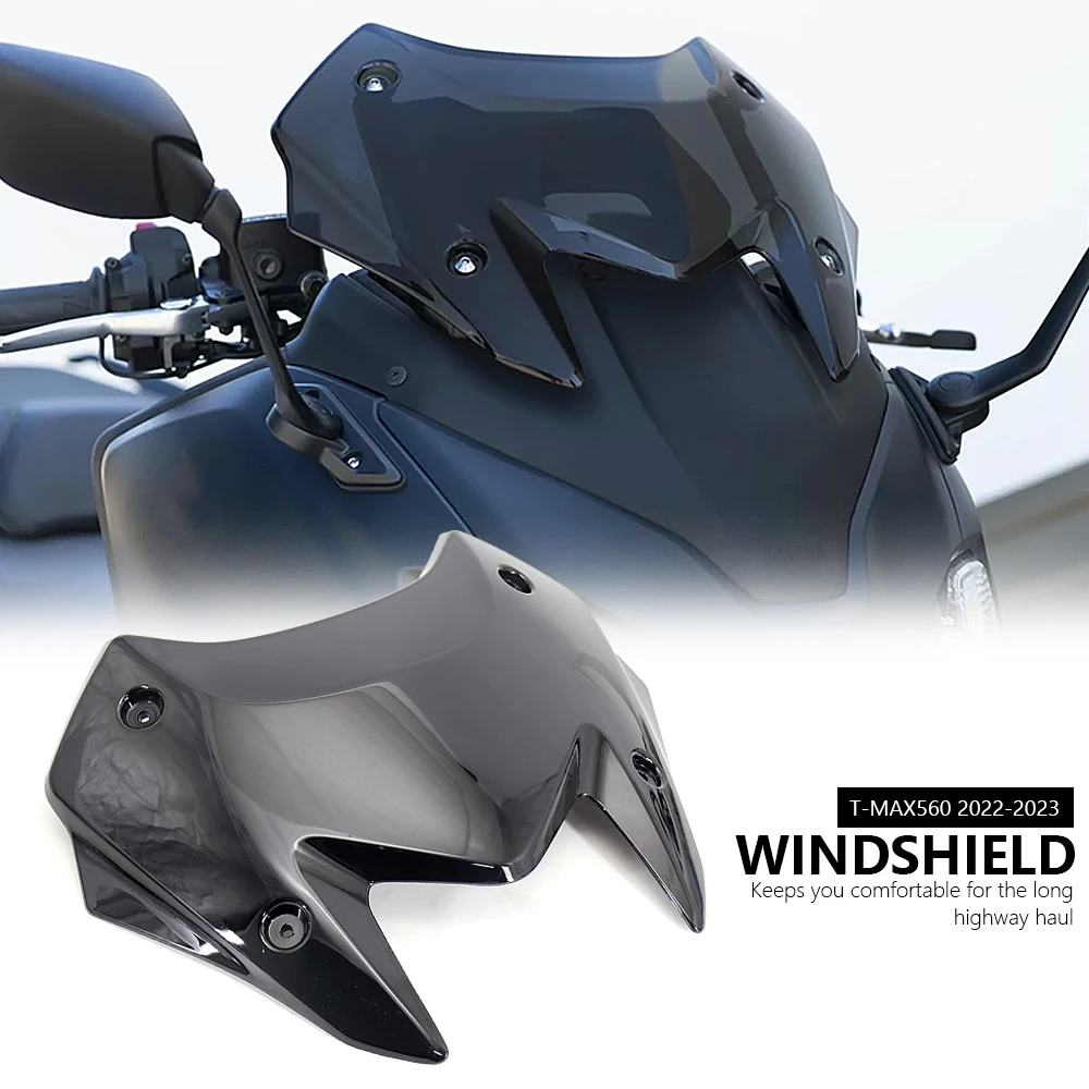 2022 2023 Motorcycle Windscreen Windshield Wind Deflector Windshield Covers Screen Lens For YAMAHA TMAX560 T-MAX560 T-MAX 560