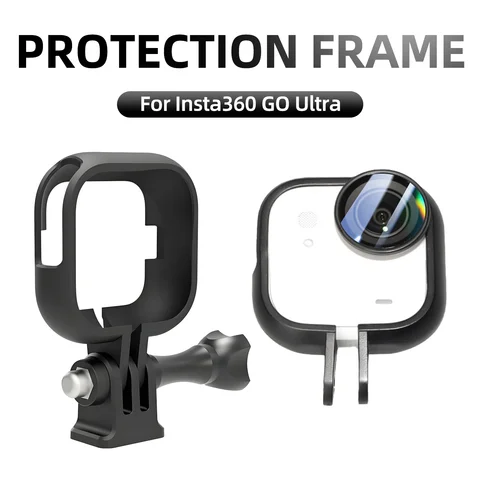 Gabbia protettiva per telaio per custodia Insta360 GO Ultra Supporto per staffa antiurto antigraffio con accessori per viti a testa zigrinata