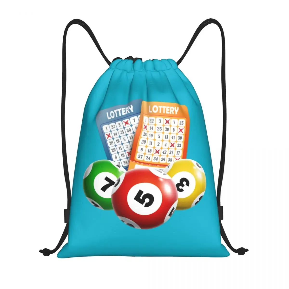 Tas serut Bingo Game terlaris kustom untuk latihan ransel Yoga olahraga Wanita Pria Sackpack Gym