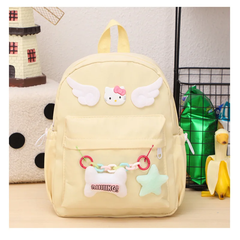 Sanrio Hello Kitty lindo y dulce estudiante mochila de dibujos animados fresco viaje compras casual mochila de gran capacidad