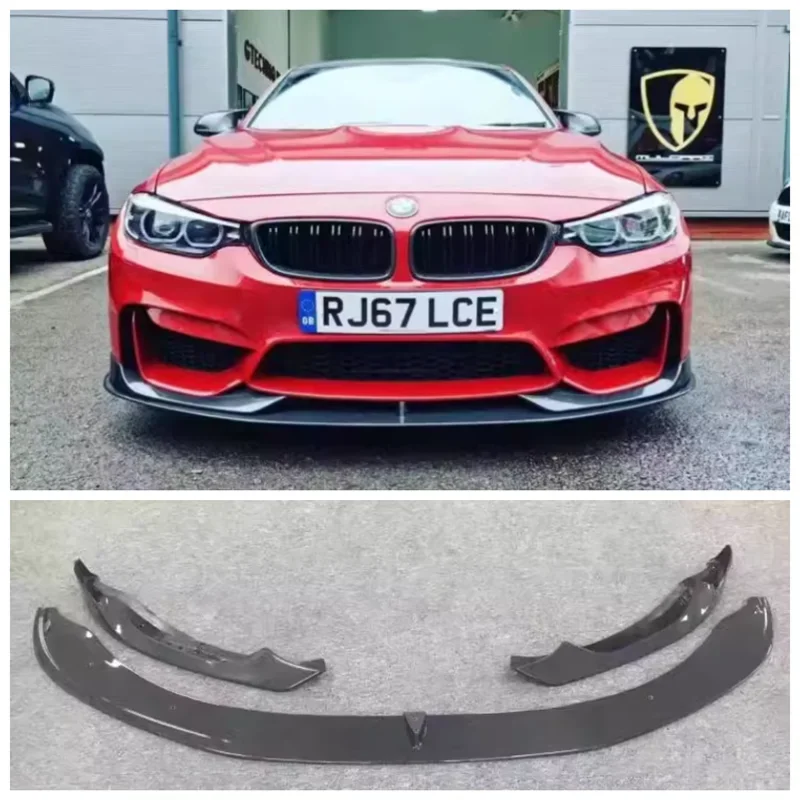 

Для BMW M3 M4 F80 F82 F83 2020-2024 высококачественный автомобильный бампер из углеродного волокна передний спойлер диффузор защитный чехол Комплект кузова