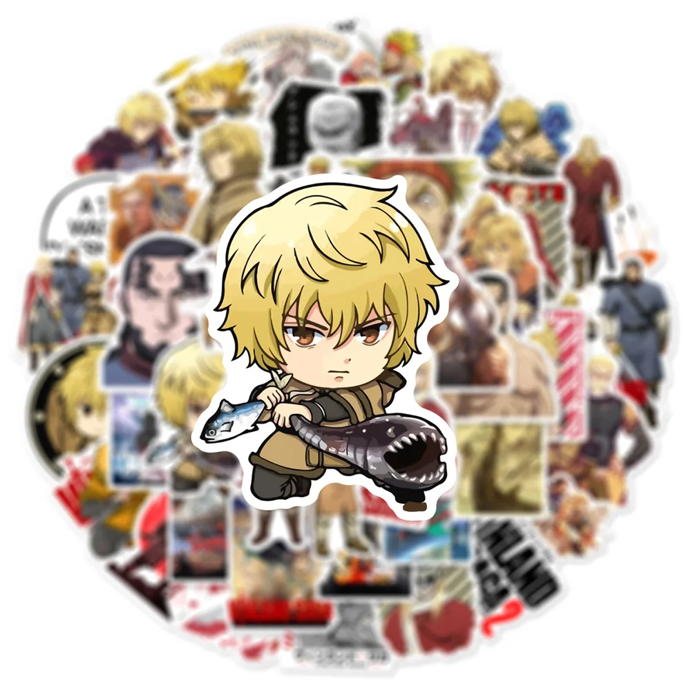 10/30/50pcs Thorfinn Karlsefni Vinland Saga Anime Stickers Car Laptop Skateboard Suitcase Cool Thors Cartoon Sticker Decal Toys