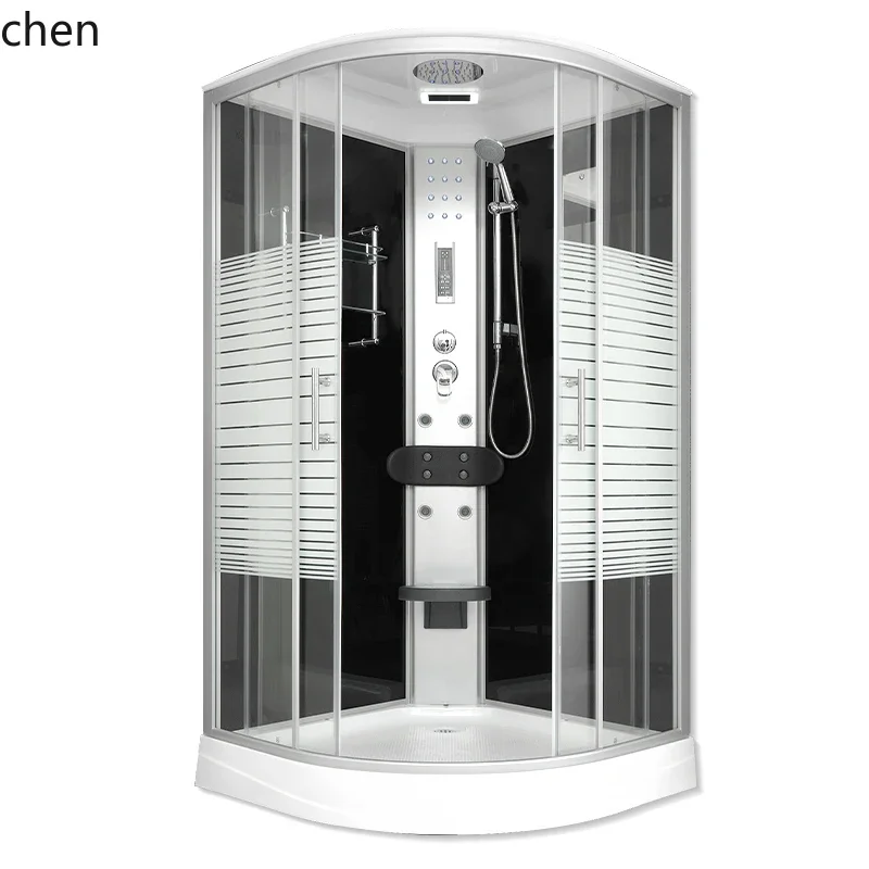 X6-3 Integrated Shower Enclosure with Fan-Shaped Base, Dry and Wet Separation, Enclosed Type