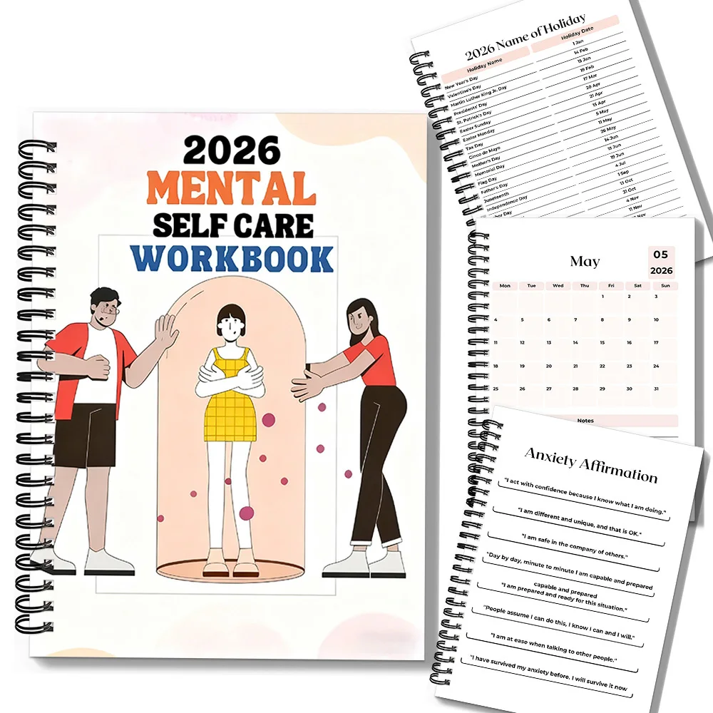 

1PC 2026 Humorous Mental Self-Care Workbook: Witty Mental Health Journal for Sarcasm Fans & Stressful Adults, Ideal for Lighthea